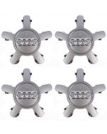 4pcs Wheel Center Caps for Audi /135mm /5.3 inches Grey