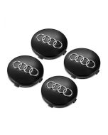 4pcs Wheel Center Caps for Audi /68mm Black