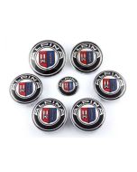 7Pcs ALPINA Car Hood Trunk Steering Wheels Center Caps Hub Caps Emblem Badge