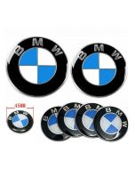7pcs Set BMW BlueWhite Hood Trunk Badge Steering Emblem logo Wheel Center Hub Caps 8278mm