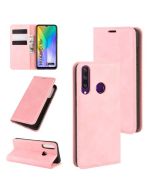 Huawei Y6p Super Soft Leather Flip Cover Phone Case Dual Invisible Magnets Snap