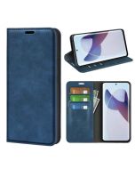 Motorola moto X30 Pro Super Soft Leather Flip Cover Phone Case Dual Invisible Magnets Snap