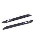 Pair of M4 Fender Grille Side Vent Logo Emblem Badge Stickers