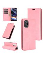 Realme 7 Pro Super Soft Leather Flip Cover Phone Case Dual Invisible Magnets Snap
