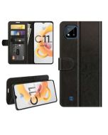 Realme C11 (2021) Flip Folio Leather Wallet Case with ID and Credit Card Pockets