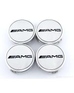 4pcs New Silver AMG LOGO MERCEDES BENZ 75MM 3INCH Wheel Center Caps HUB Caps for ML SL CLK SLK