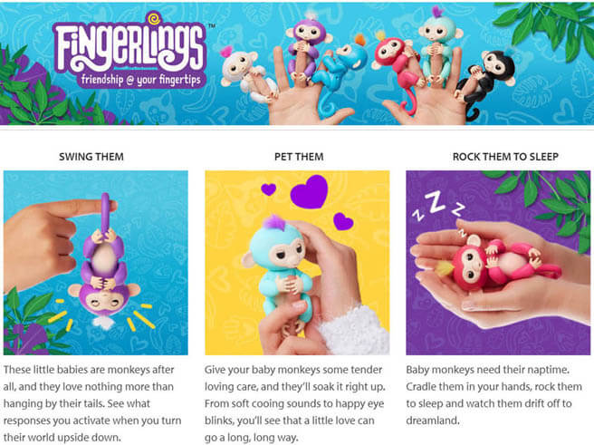 Fingerlings Baby Monkey Finger Monkey Toy