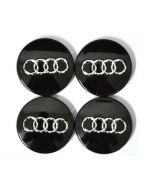 4PCS 69mm Black Audi Wheel Center Caps Fits C58939 Audi A3, A4, A5, Q7,  RS7, S5, TT OEM #8W0601170B