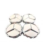 4pcs New Silver MERCEDES BENZ 75MM 3INCH Wheel Center Caps HUB Caps for ML SL CLK SLK