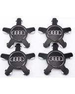 4pcs Wheel Center Caps for Audi /135mm /5.3 inches Black