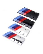 3pcs Fit BMW M Power Badge Métal Tricolore Emblème Autocollant