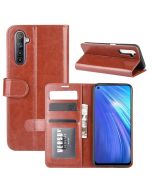 Realme 6 Flip Folio Leather Wallet Case with ID and Credit Card Pockets