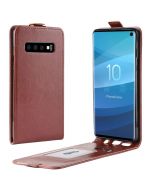 Samsung Galaxy S10 Leather Flip Phone Case Flip Cover Vertical Open Wallet Case