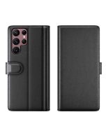 Samsung Galaxy S23 Ultra Phone Case Wallet Flip Cover Folio Genuine Leather Case Stand Display Card Pocket