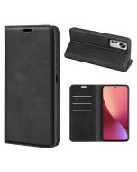 Xiaomi 12 Pro Super Soft Leather Flip Cover Phone Case Dual Invisible Magnets Snap