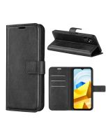 Xiaomi Poco M5 Flip Cover Leather Wallet Case with Rectangle Magnetic Snap