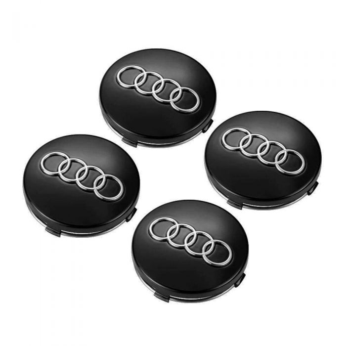 Wheel Center Caps for Audi /68mm Black