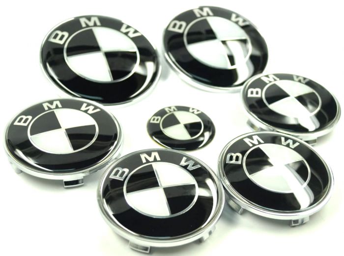 BMW ALTERNATE BLACK AND WHITE EMBLEMS