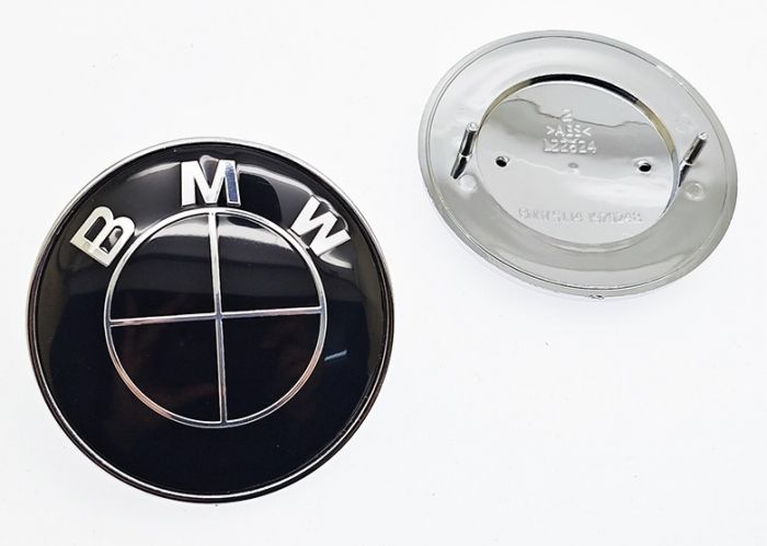 BMW 78mm Black TRUNK EMBLEM 2Pin LOGO for E38 E65 E66 E31