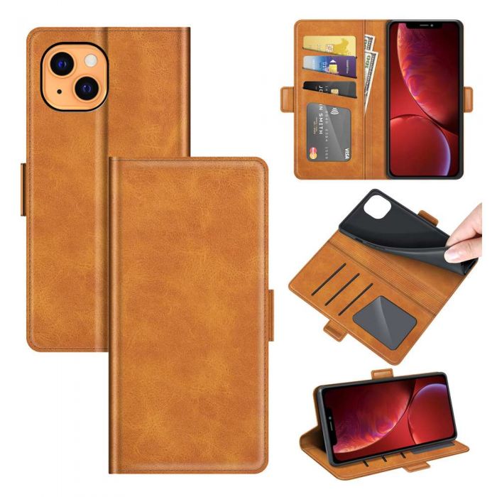 iPhone 13 Leather Flip Case Dual