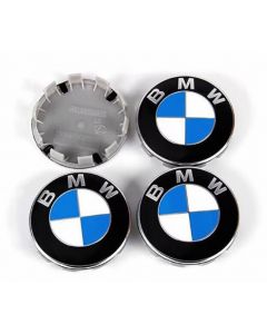 4pcs BMW 56mm Blue/White Car Wheel Center Logo Cap Emblem Badge