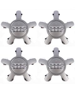 4pcs Wheel Center Caps for Audi /135mm /5.3 inches Grey
