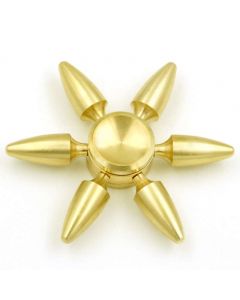 6 Bullets Brass Fidget Spinner DIY Hand Spinner Removable bearing and bullets
