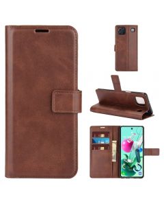 LG K92 5G Flip Cover Leather Wallet Case with Rectangle Magnetic Snap