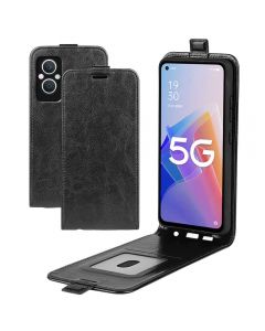 OPPO A96 5G Leather Flip Phone Case Flip Cover Vertical Open Wallet Case