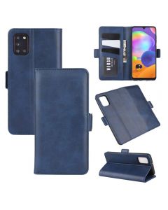 Samsung Galaxy A31 Flip Cover Leather Wallet Case with Dual Magnetic Closure