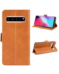 Samsung Galaxy S10 5G Flip Cover Leather Wallet Case with Dual Magnetic Closure