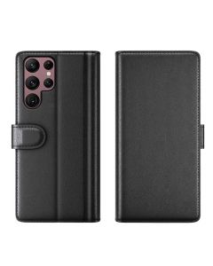 Samsung Galaxy S23 Ultra Phone Case Wallet Flip Cover Folio Genuine Leather Case Stand Display Card Pocket