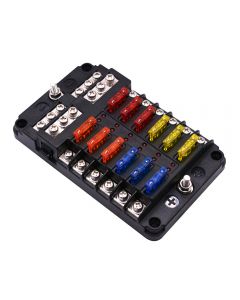 Screw terminal Fuse block with multiple independent circuit and led indicator