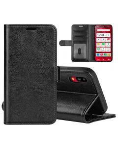 Sharp Simple Sumaho 6(シンプルスマホ6) Flip Folio Leather Wallet Case with ID and Credit Card Pockets