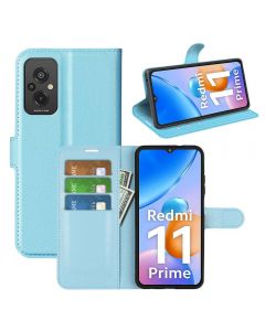 Xiaomi Redmi 11 Prime 4G Phone Case Wallet Flip Cover Folio Leather Case Stand Display Card Pocket